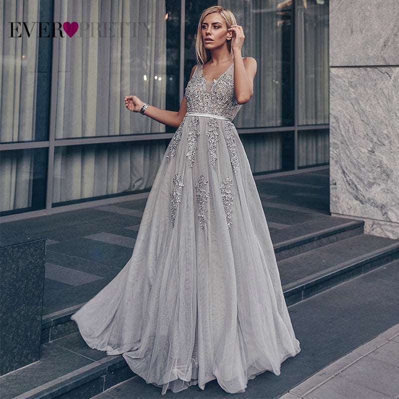 Prom Dresses Long 2020 Ever Pretty Elegant Long V-neck Tulle Lace Appl passionmates Prom Dresses Long 2020 Ever Pretty Elegant Long V-neck Tulle Lace Appl passionmates